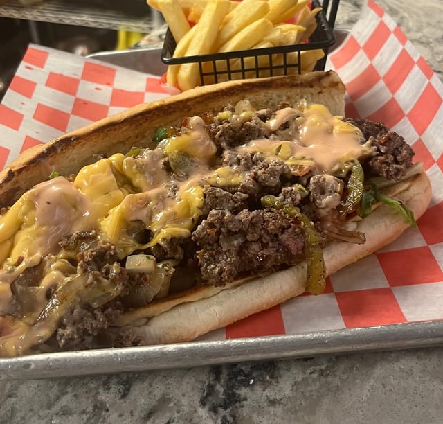 NYC Chopped Cheese Burger.